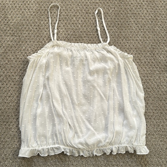 ❤️Express White Relaxed Ruffled Camisole - Picture 7 of 10